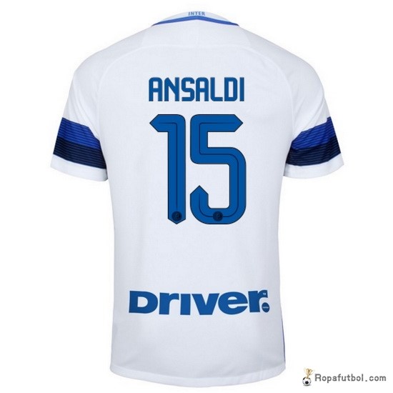 Camiseta Inter de Milán Replica Segunda Ropa Ansaldi 2016/17 Blanco